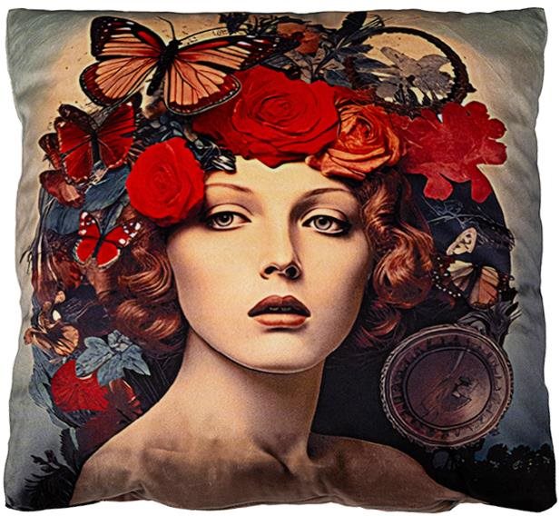 4sleep Povlak na polštář 40 × 40 na zip velur - Obraz Alfons Mucha