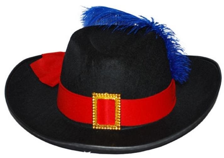 Funny Fashion Klobouk mušketýr černý
