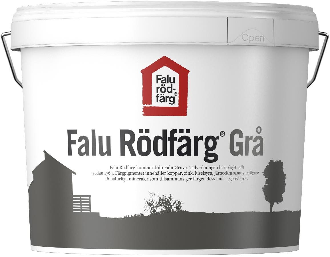 Falu Rödfärg Barva na dřevo, 10 l, šedá