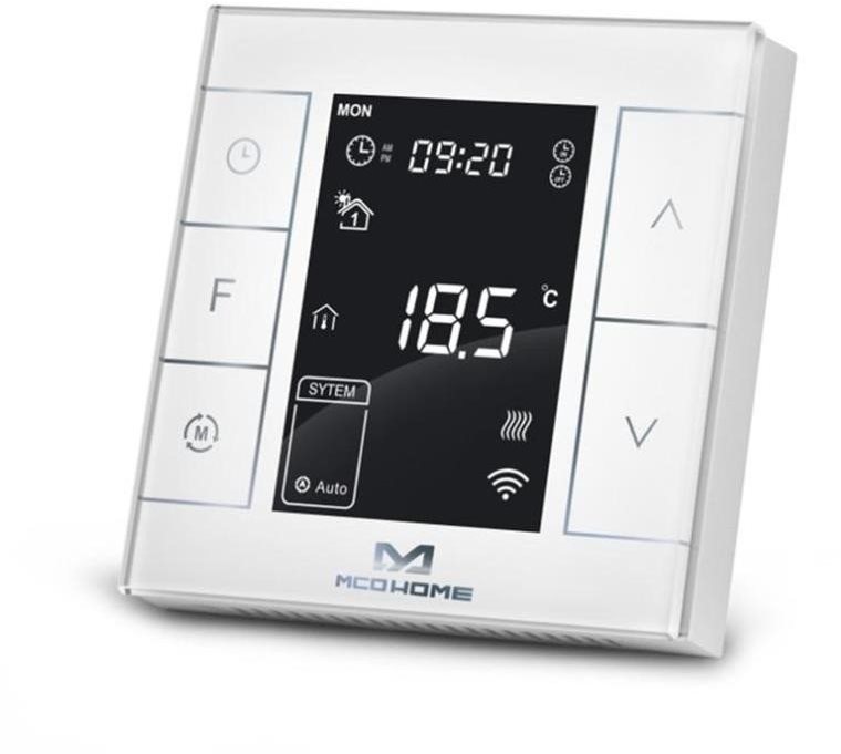 MCOHome Termostat pro elektrické topení V2, Z-Wave Plus, bílý