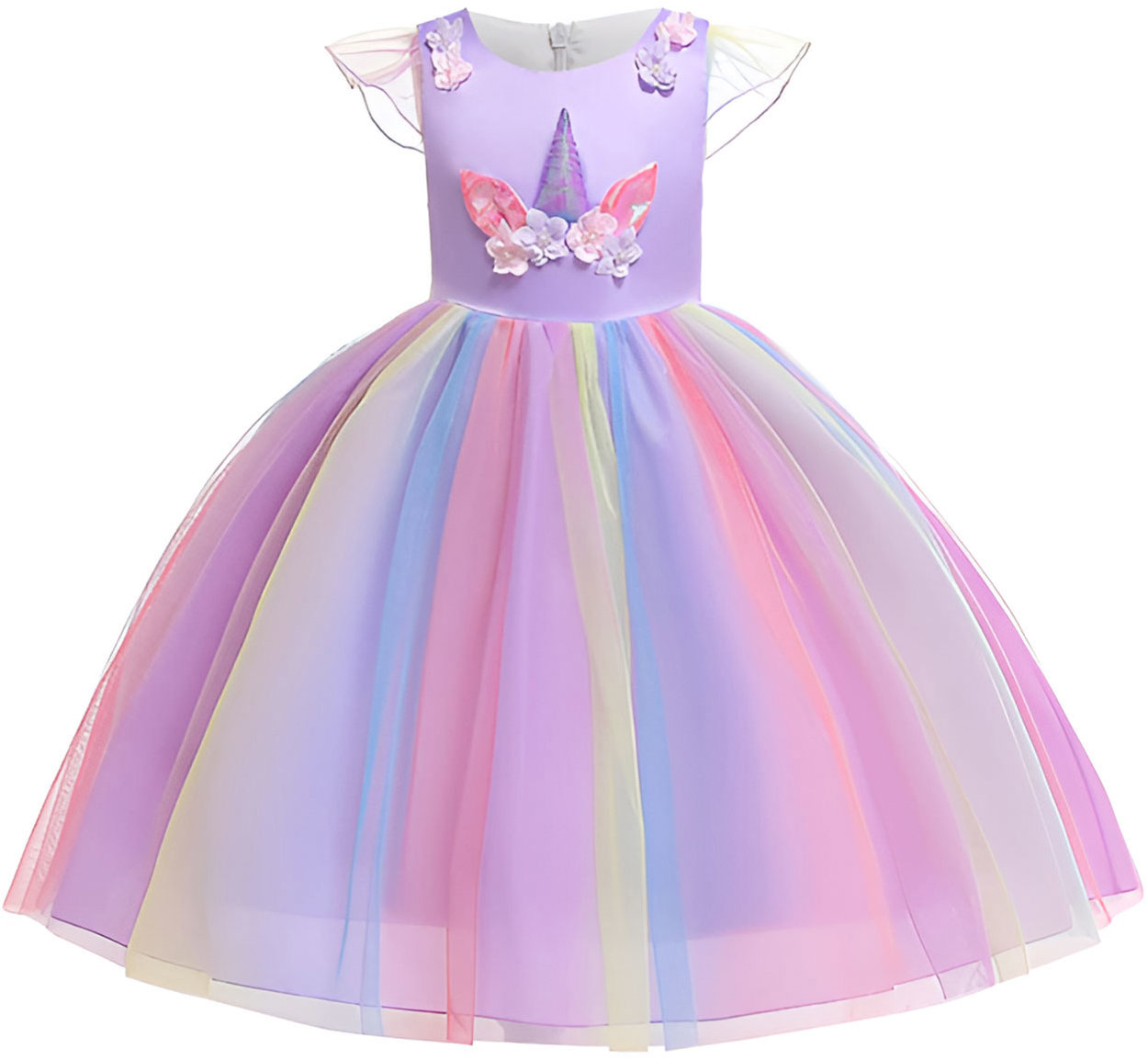 Princess Karnevalové šaty vel. 110 - Fialový jednorožec