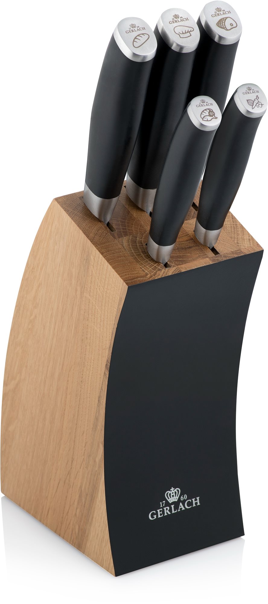 Gerlach Sada nožů v bloku 5 ks DECO BLACK