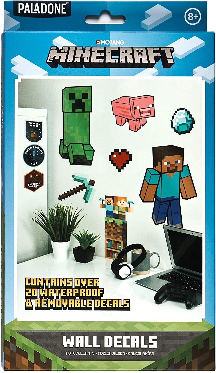 Minecraft - samolepky na zeď 19ks