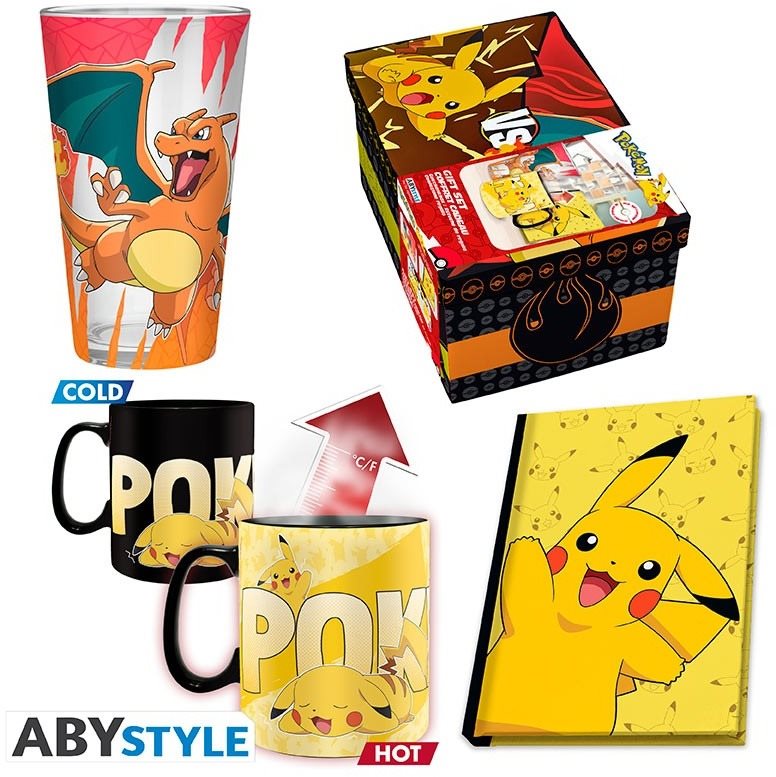 Pokémon - proměňovací hrnek, sklenice, zápisník