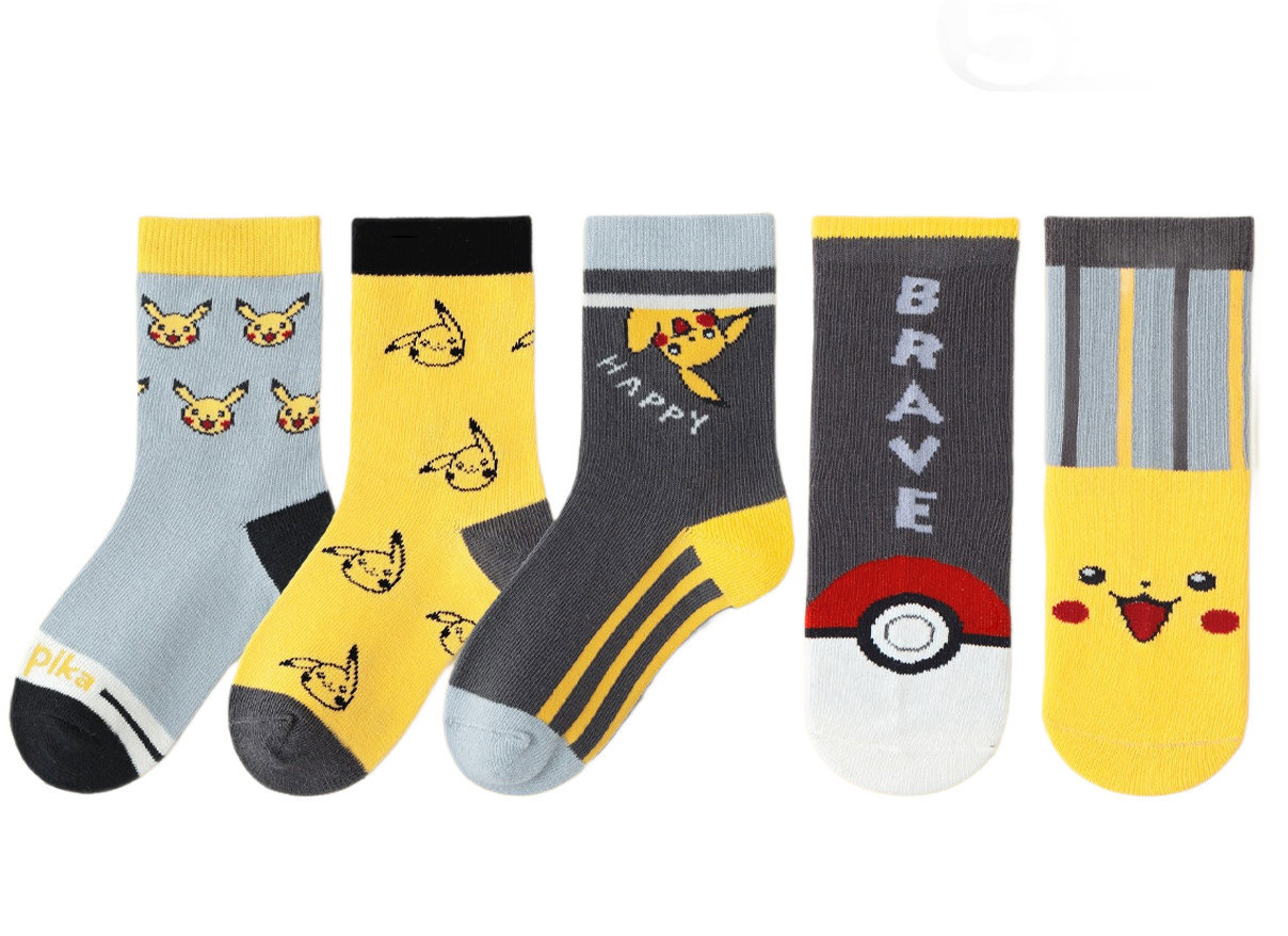 Pokémon: Pikachu a pokébal - dětské ponožky 3-5 let 5 párů