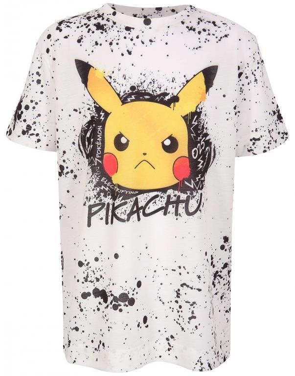 Pokémon: Pikachu Splat dětské tričko bílé, 9-11 let
