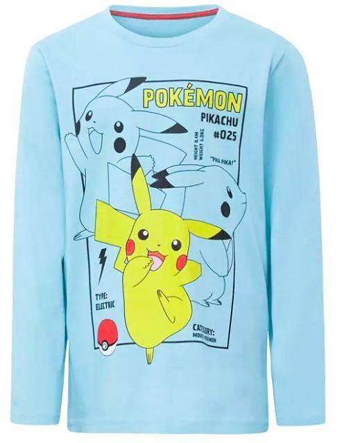 Pokémon - dětské tričko 116 cm, světle modré