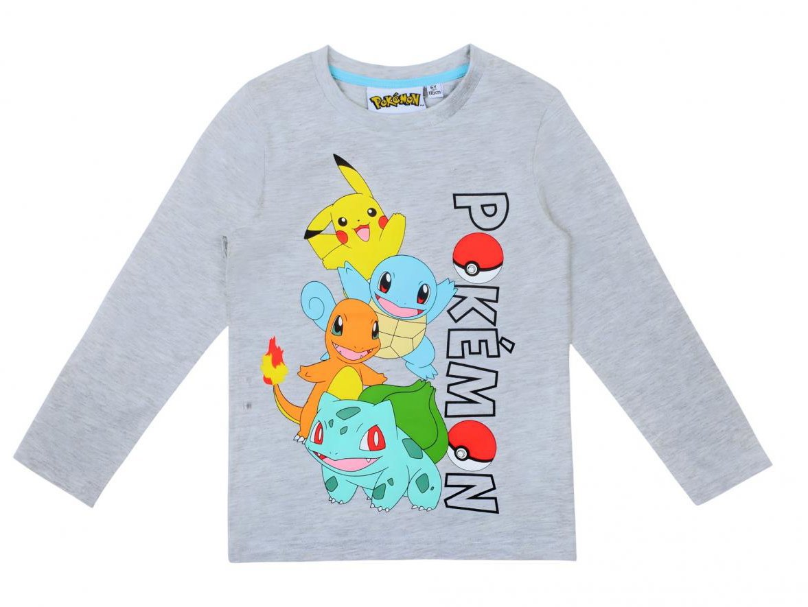 Pokémon - dětské tričko 128 cm, šedé