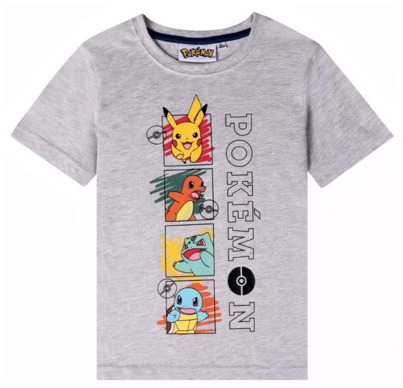 Pokémon - dětské triko 152 cm, šedé