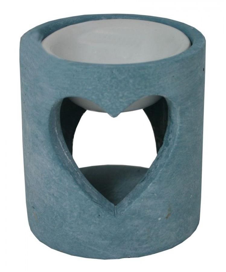 Aroma lampa srdce beton modrá