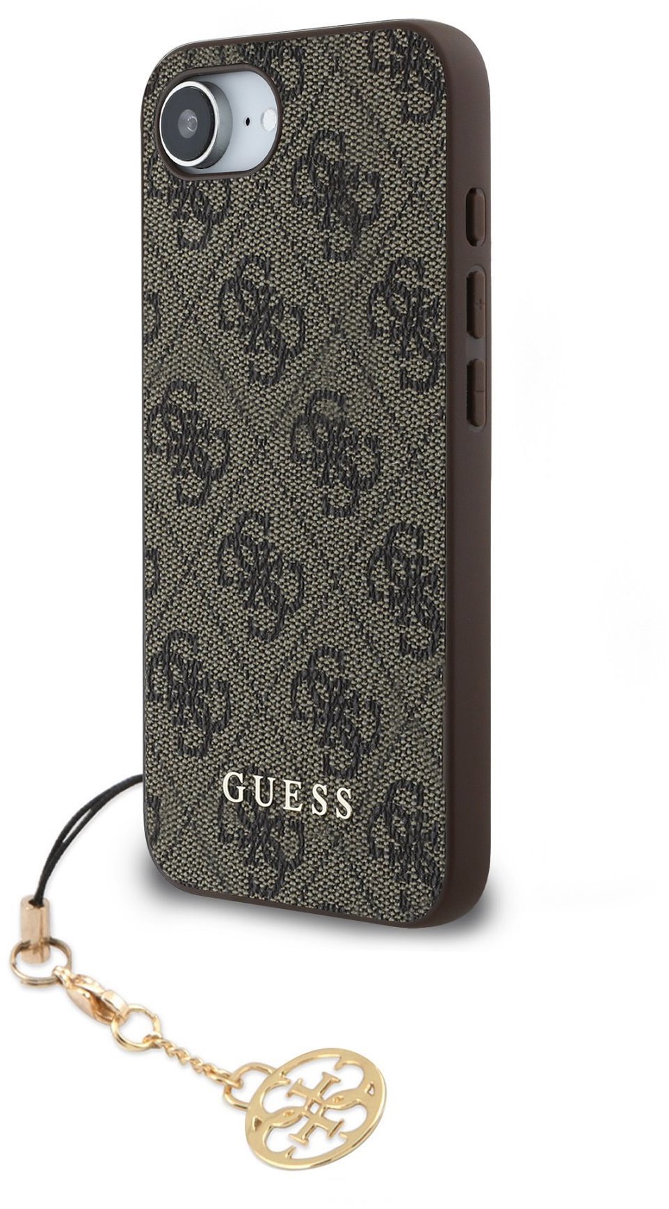 Guess 4G Charm Zadní Kryt pro iPhone 16e Tone on Tone Brown