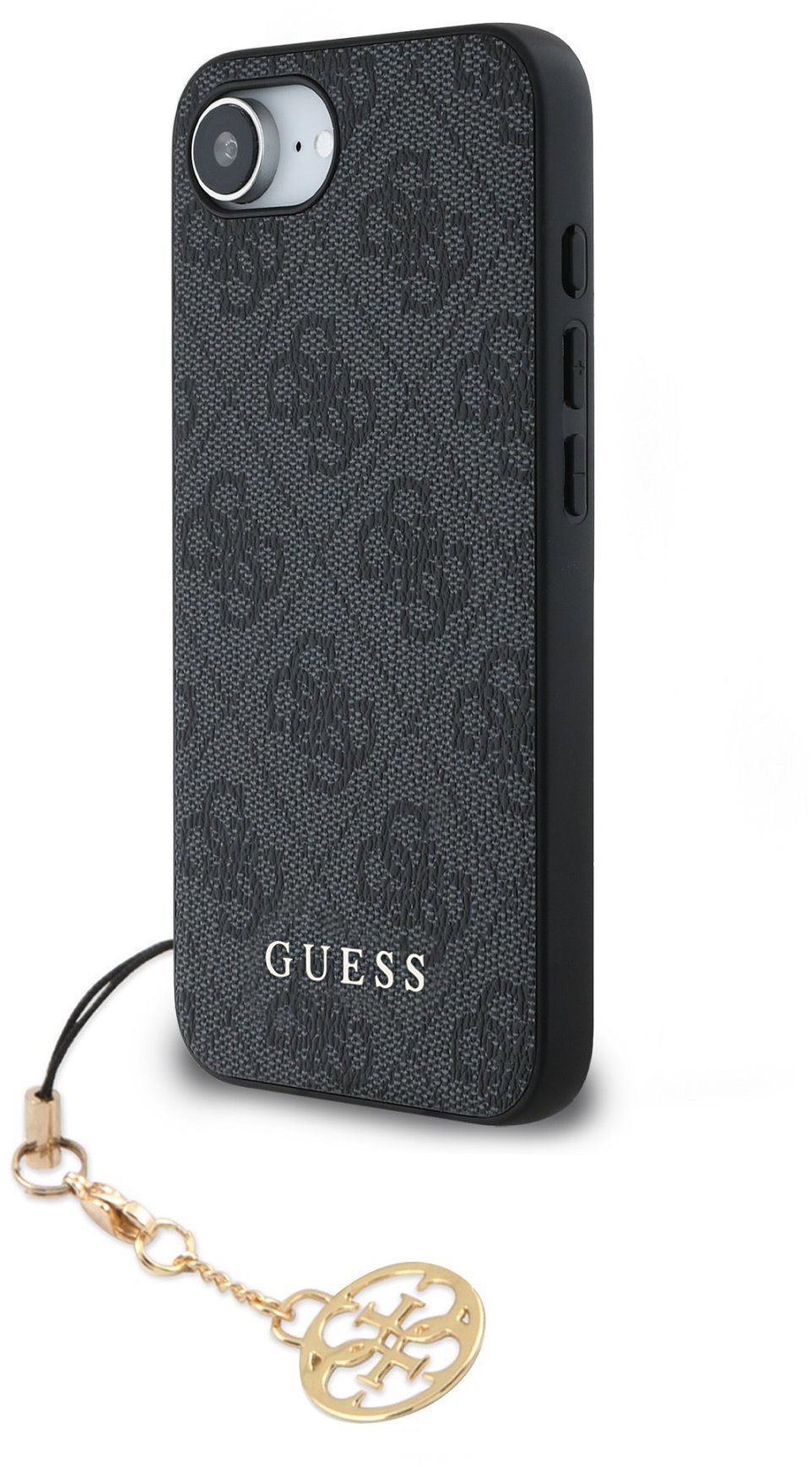 Guess 4G Charm Zadní Kryt pro iPhone 16e Tone on Tone Grey
