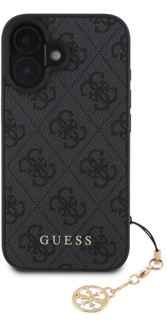 Guess 4G Charm Zadní Kryt pro iPhone 16 Grey