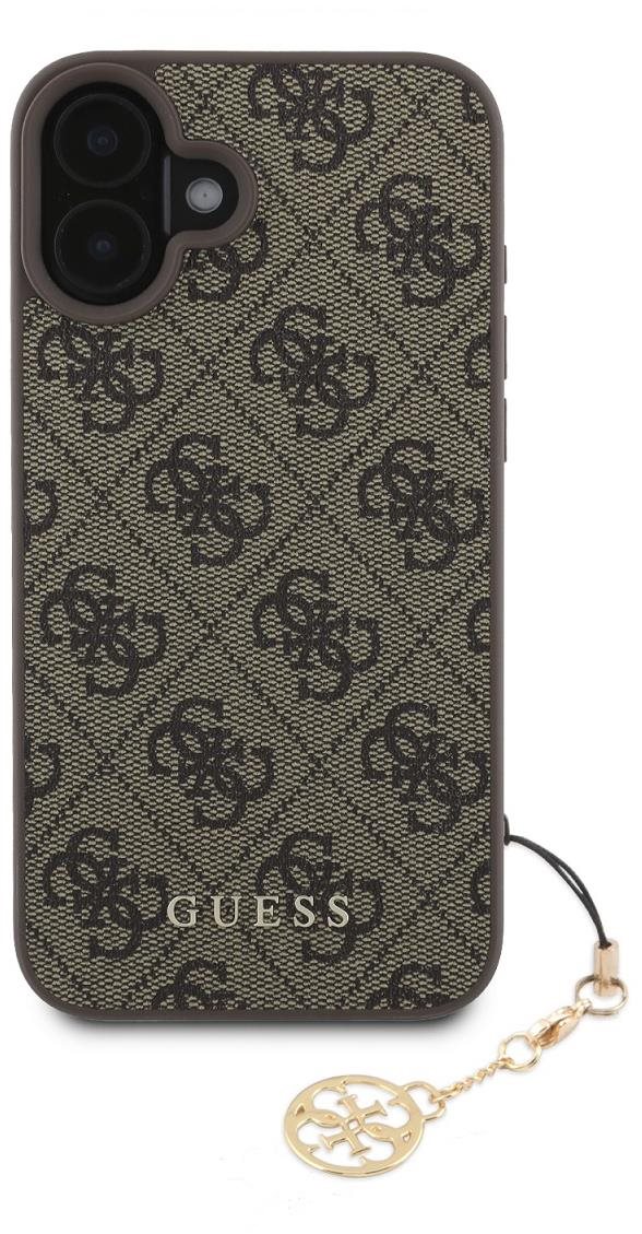 Guess 4G Charm Zadní Kryt pro iPhone 16 Brown