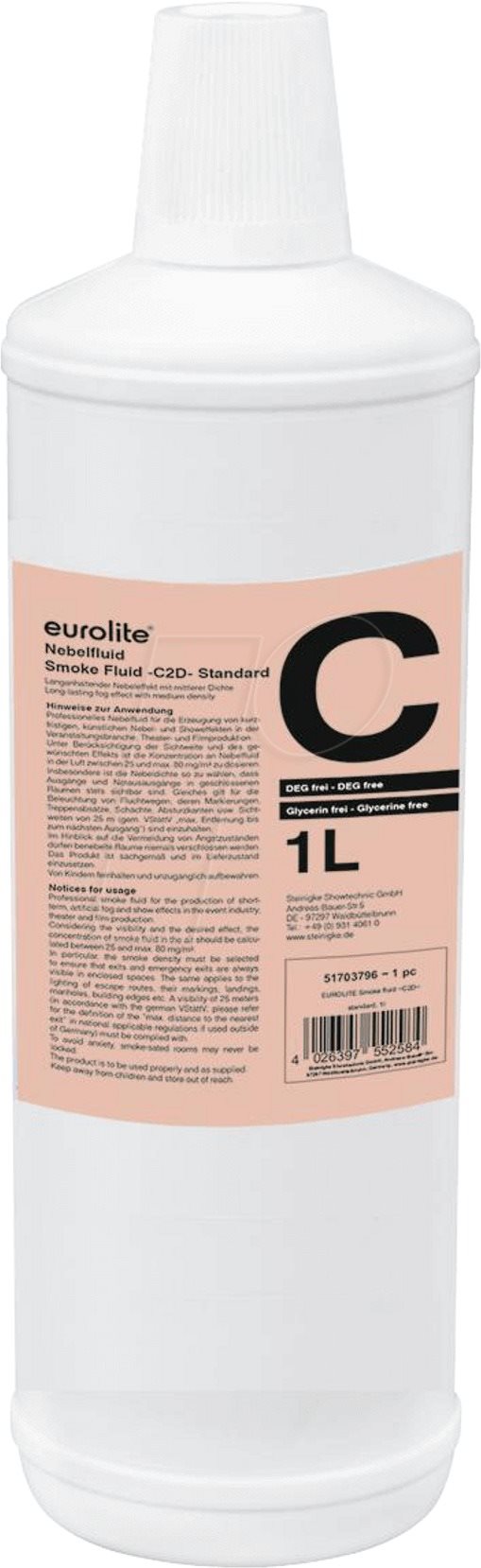 Eurolite náplň do výrobníku mlhy -C2D- standard 1l