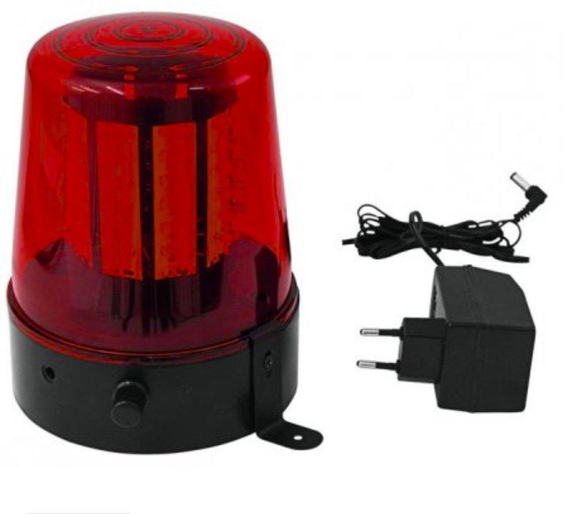 Eurolite LED policejní maják, 108 LED, červený