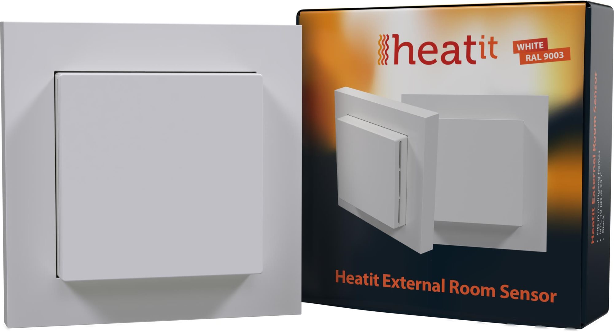 HEATIT Externí Teplotní Senzor Bílá RAL 9003