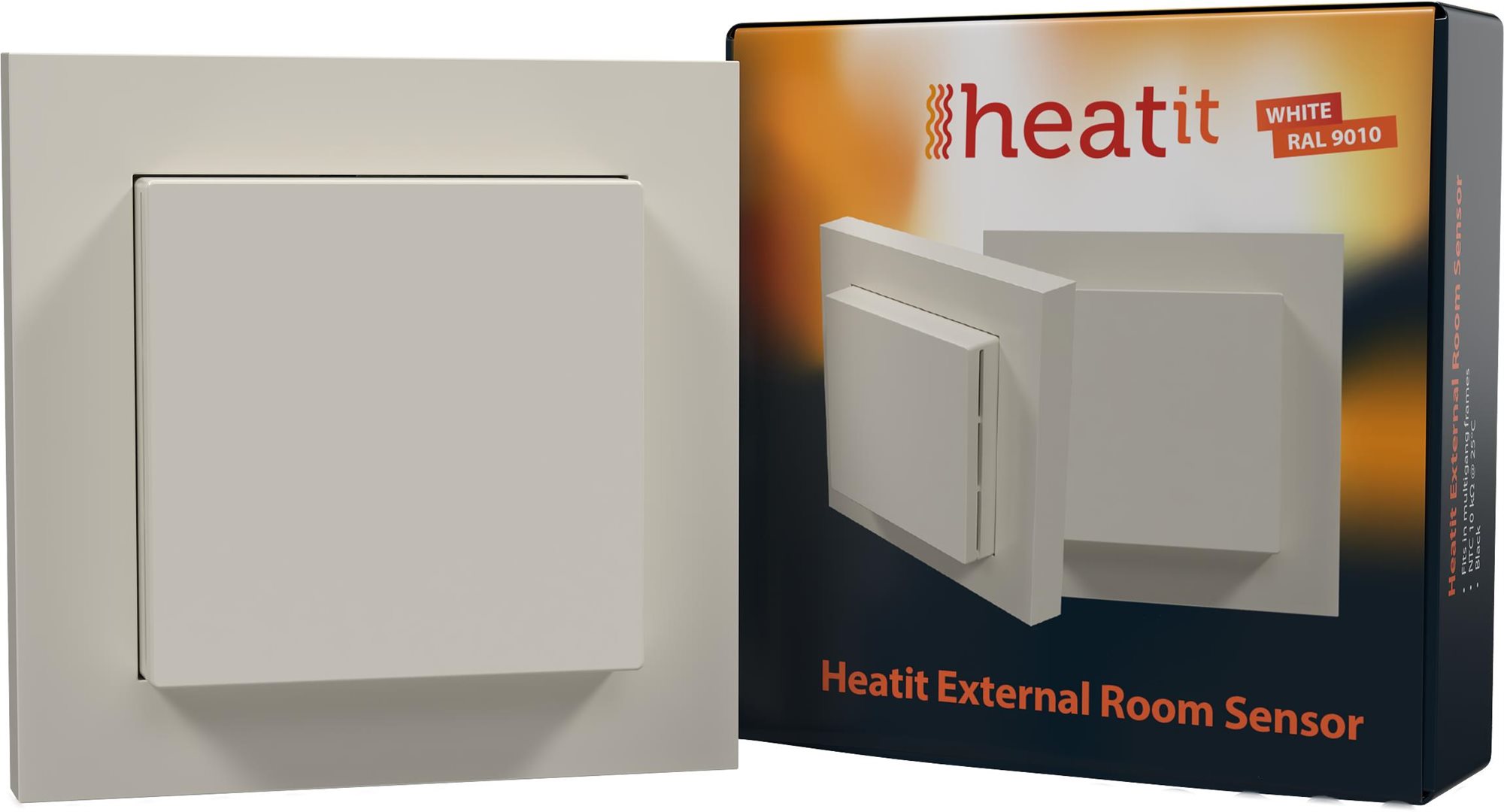 HEATIT Externí Teplotní Senzor Bílá RAL 9010