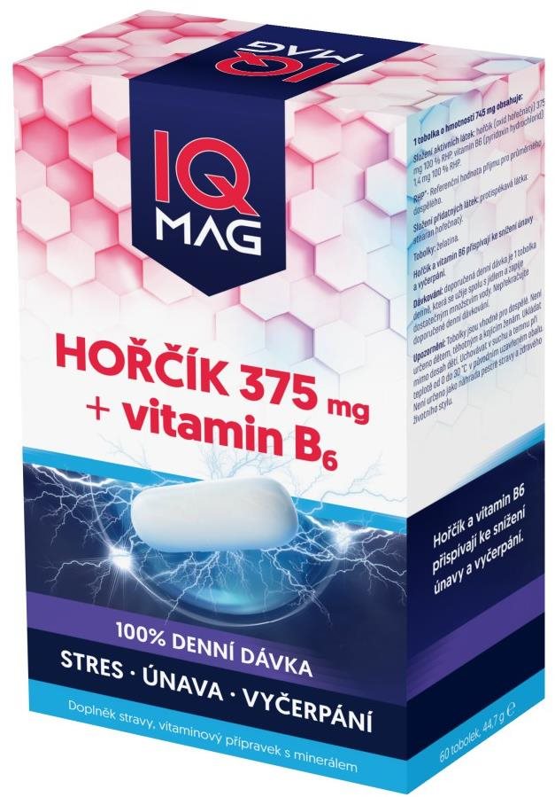IQ Mag hořčík 375 mg + B6 kapsle