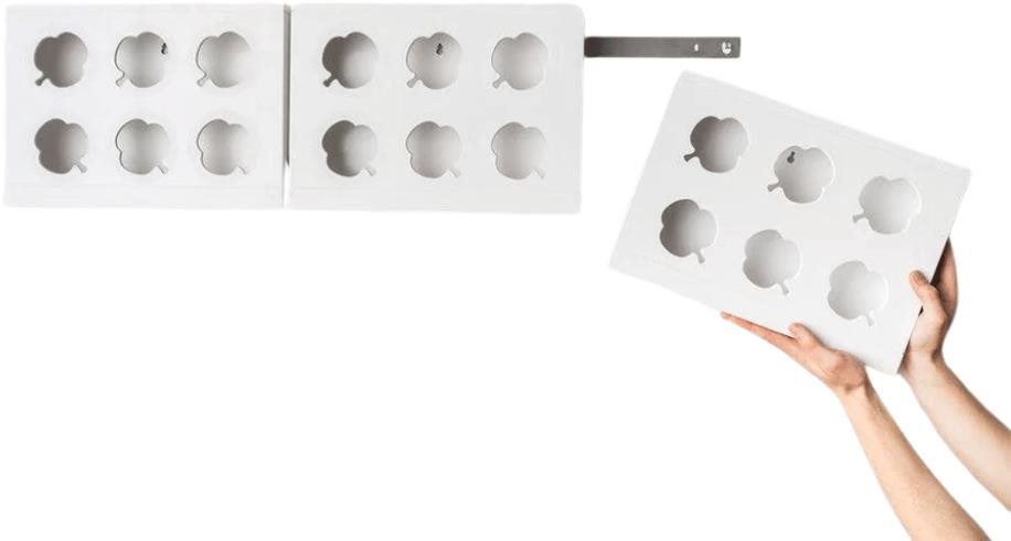 ORTISGREEN Obraz z živých rostlin Hoh! Trio Smart neosázený bílý