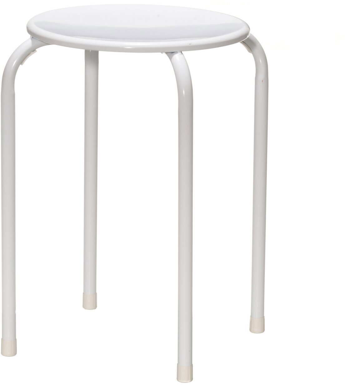 4Living Kovová stolička, průměr 30 cm, bílá