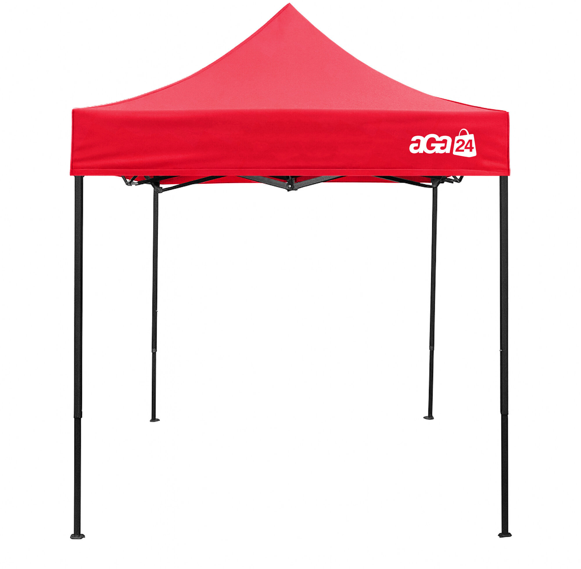 Aga Nůžkový stánek bez bočnic 2 × 2 m, světle červený