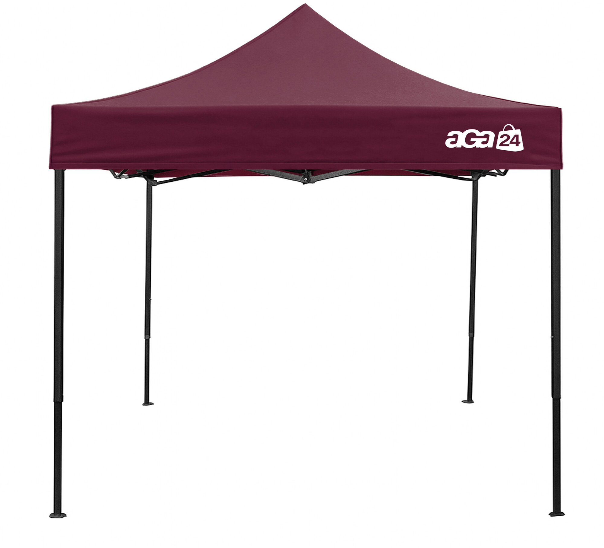Aga Nůžkový stánek bez bočnic 3 × 3 m, tmavě červený