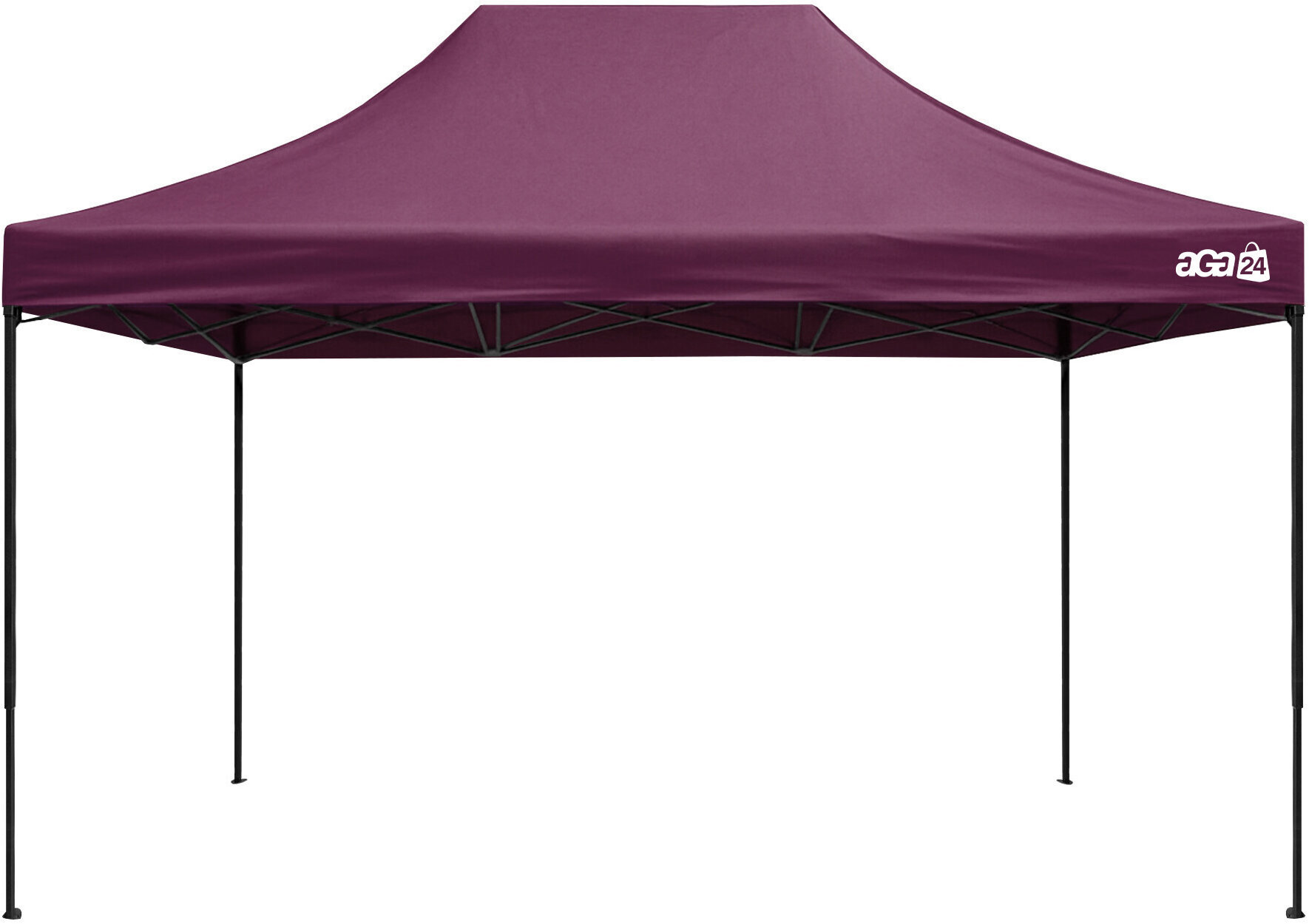 Aga Nůžkový stánek bez bočnic 3 × 4, 5 m, tmavě červený