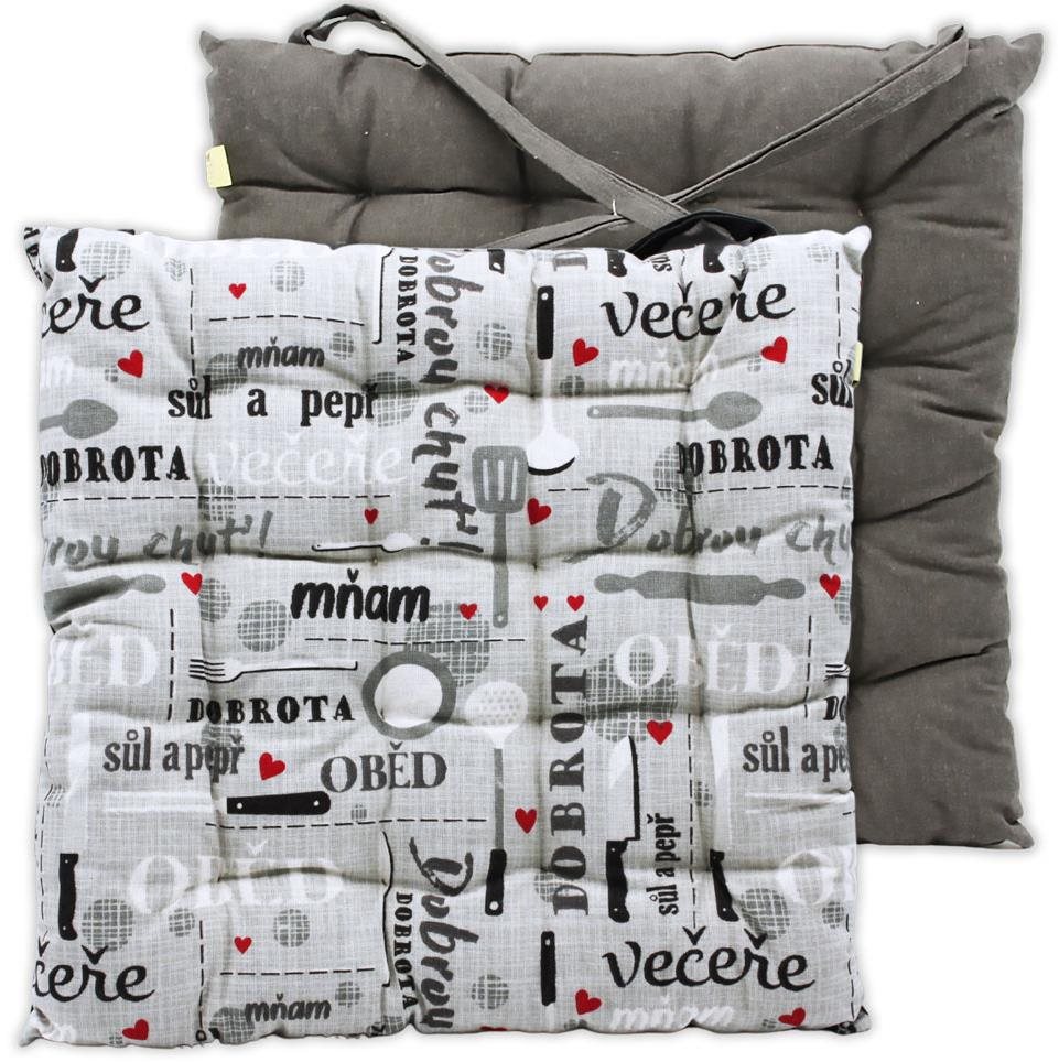 Home Elements podsedák prošívaný 40 × 40 cm, Dobrou chuť