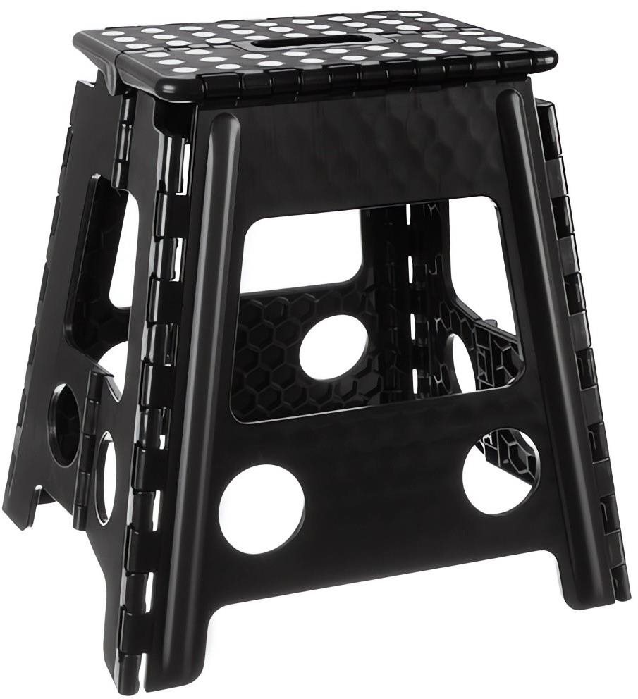 Malatec 18595 Protiskluzová skládací stolička, černá