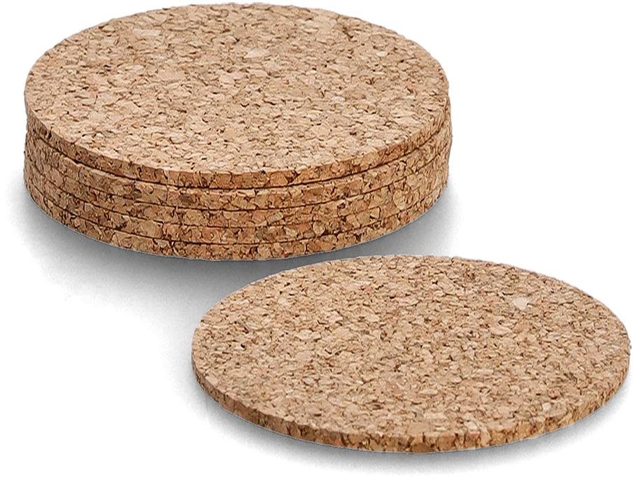 ZELLER Podtácky korek sada 6 ks, průměr 9,5 cm