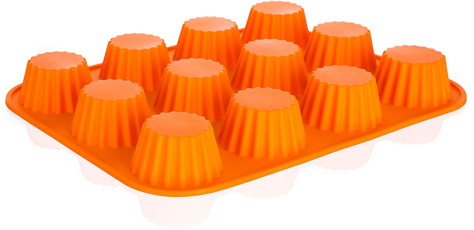 Baquet Forma na 12 košíčků silikonová Culinaria Orange 32 × 24 × 3,4 cm