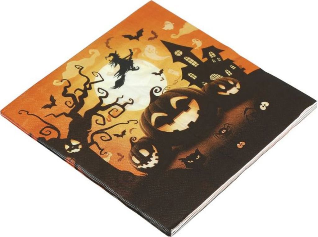 GUIRCA Papírové ubrousky dýně Halloween, 33 × 33 cm, 20 ks