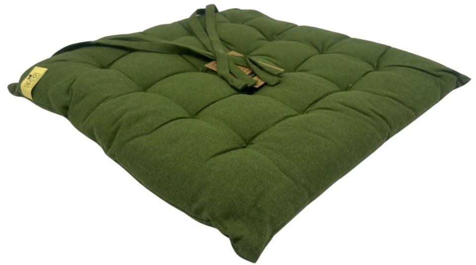 HOME ELEMENTS Podsedák prošívaný 40 × 40, pratelný, zelený 1 ks