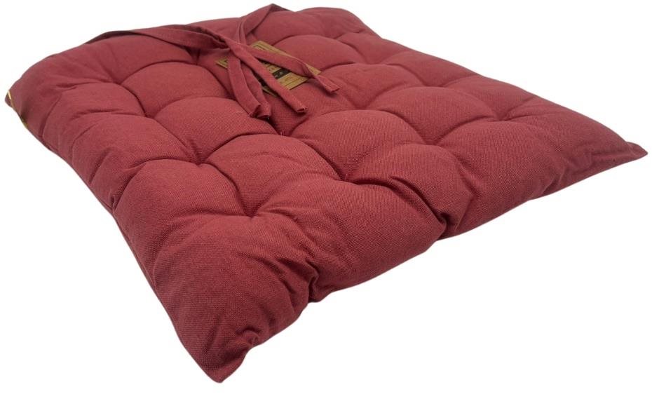 HOME ELEMENTS Podsedák prošívaný 40 × 40, pratelný, cihlový 1 ks