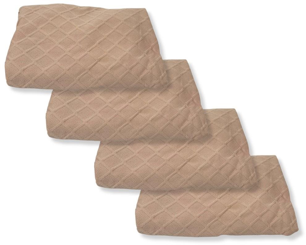 HOME ELEMENTS set 4 ks, 45 × 45 × 55 cm, světle hnědý