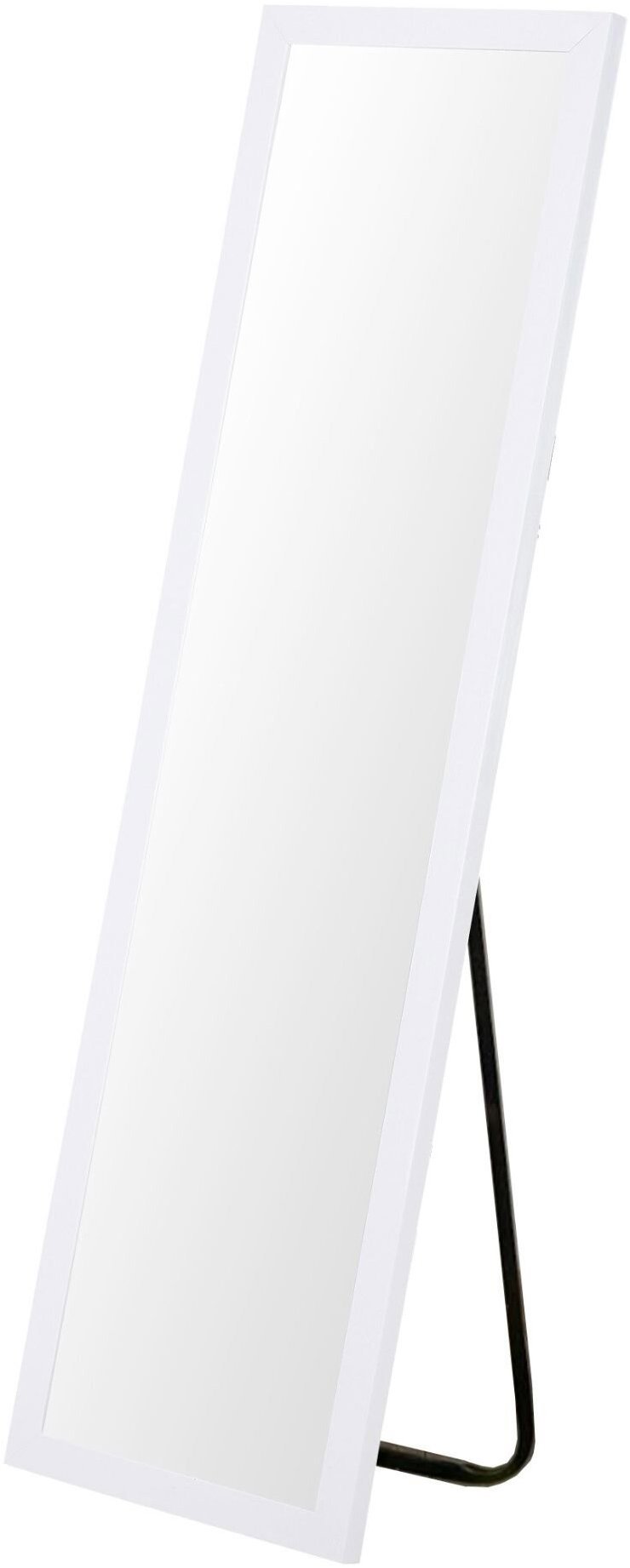 Home Styling Collection Stojací zrcadlo obdélníkové 126 cm, bílá barva