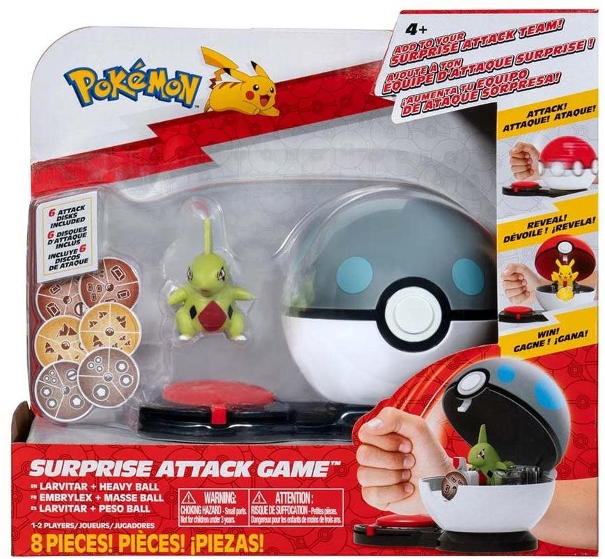 Pokémon Surprise Attack Game Larvitar with Heavy Ball