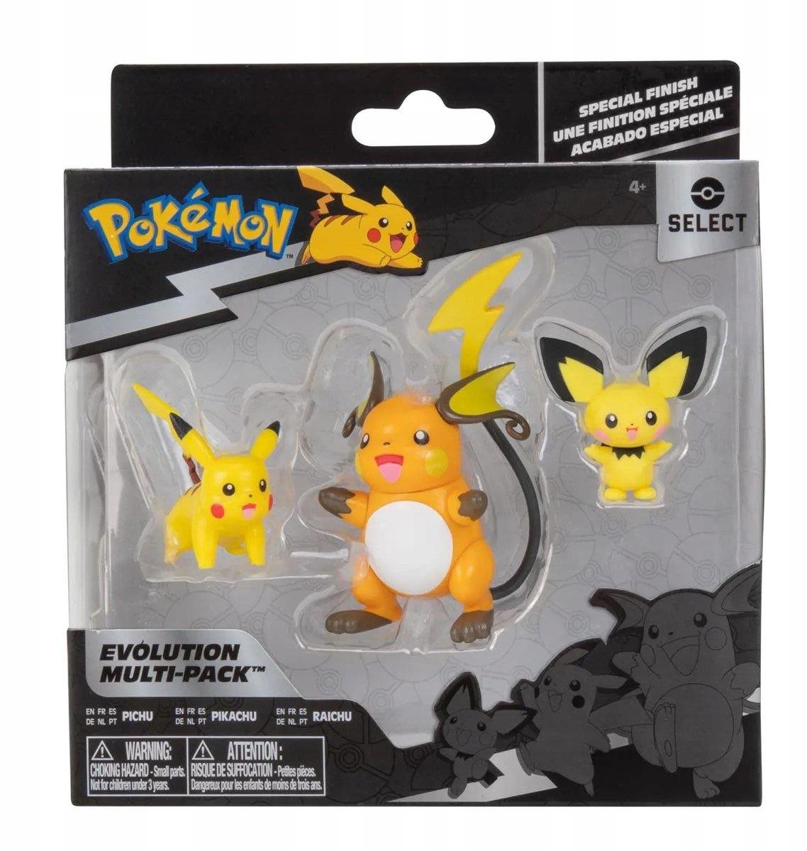 Pokémon Select Pichu Pikachu Raichu, 3 figurky