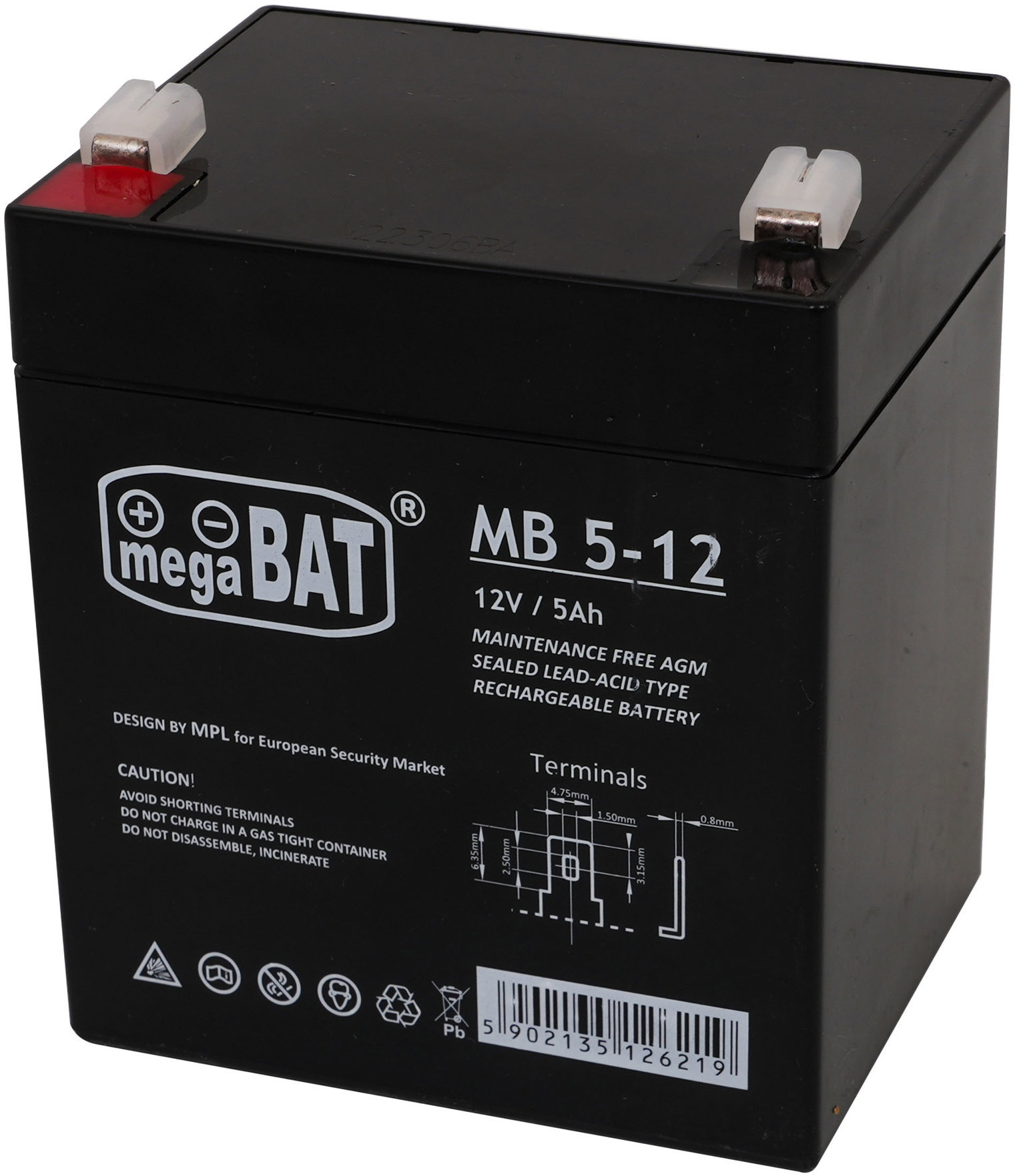 Mamido Gelová baterie 12 V 5 Ah