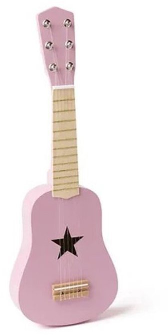 Kid's Concept Dětská kytara, dřevěná, tmavě růžová