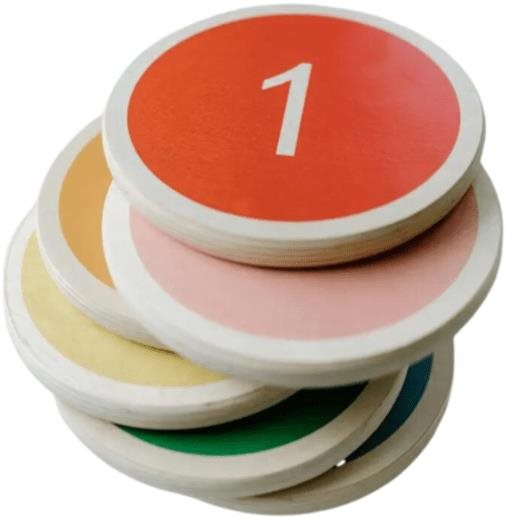 Montessori hračky Balanční kameny - dřevěné, 6 ks