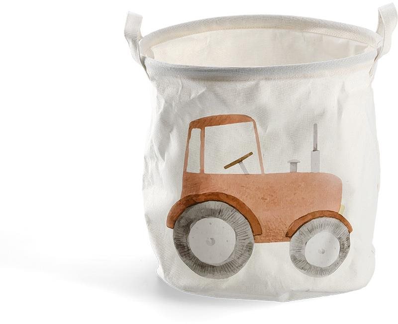 Zeller Dětský úložný box, plátěný, traktor, 30 × 30 cm
