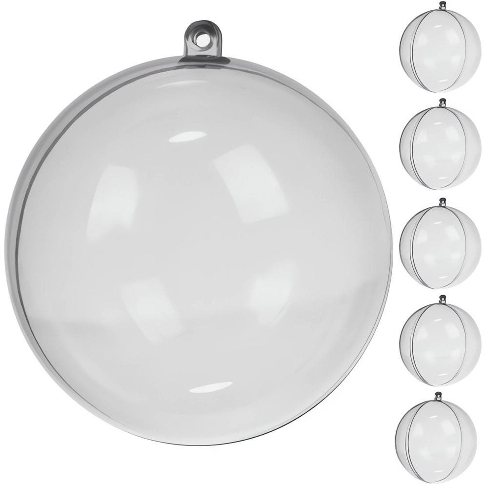 Ruhhy 22276 Akrylová koule 10 cm, 5 ks