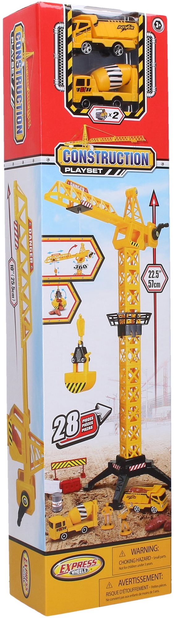 Wiky Jeřáb 57 cm + 2 stavební auta