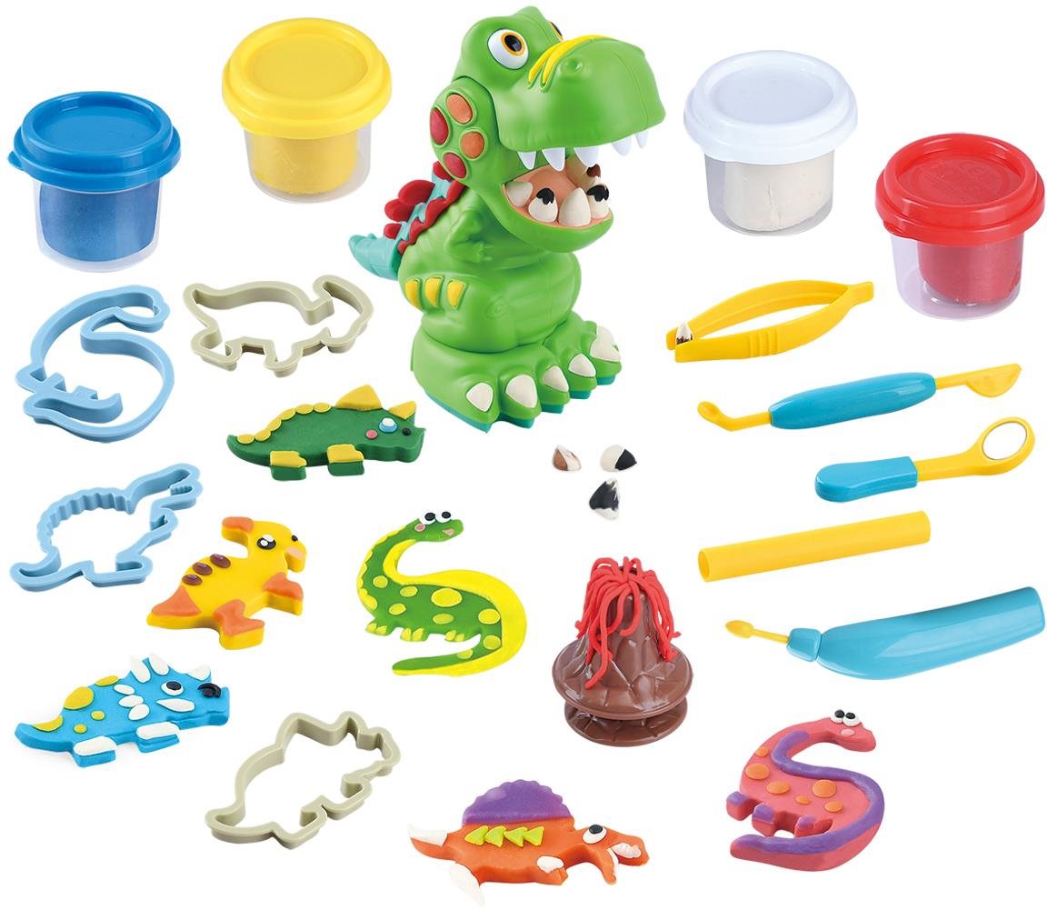 Playgo Modelína zubař dino set 4 × 56 g