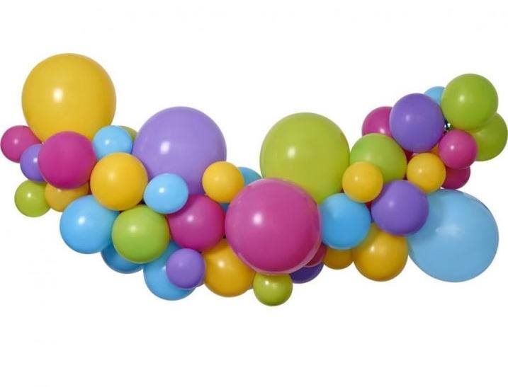 Balónková girlanda - sada multicolor barevná, 300 cm - 65 ks
