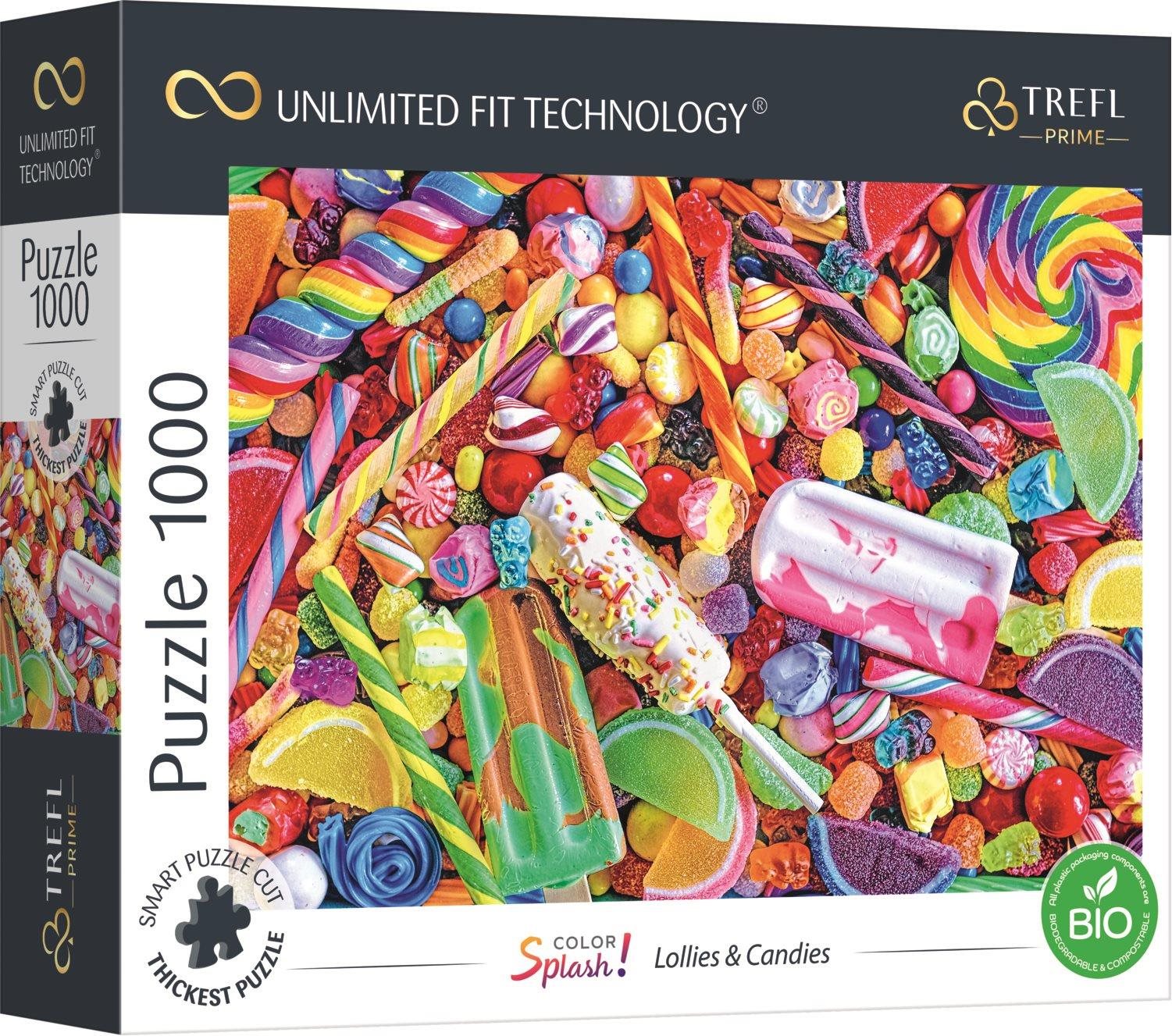 Trefl Puzzle UFT Color Splash: Lízátka a cukrovinky 1000 dílků