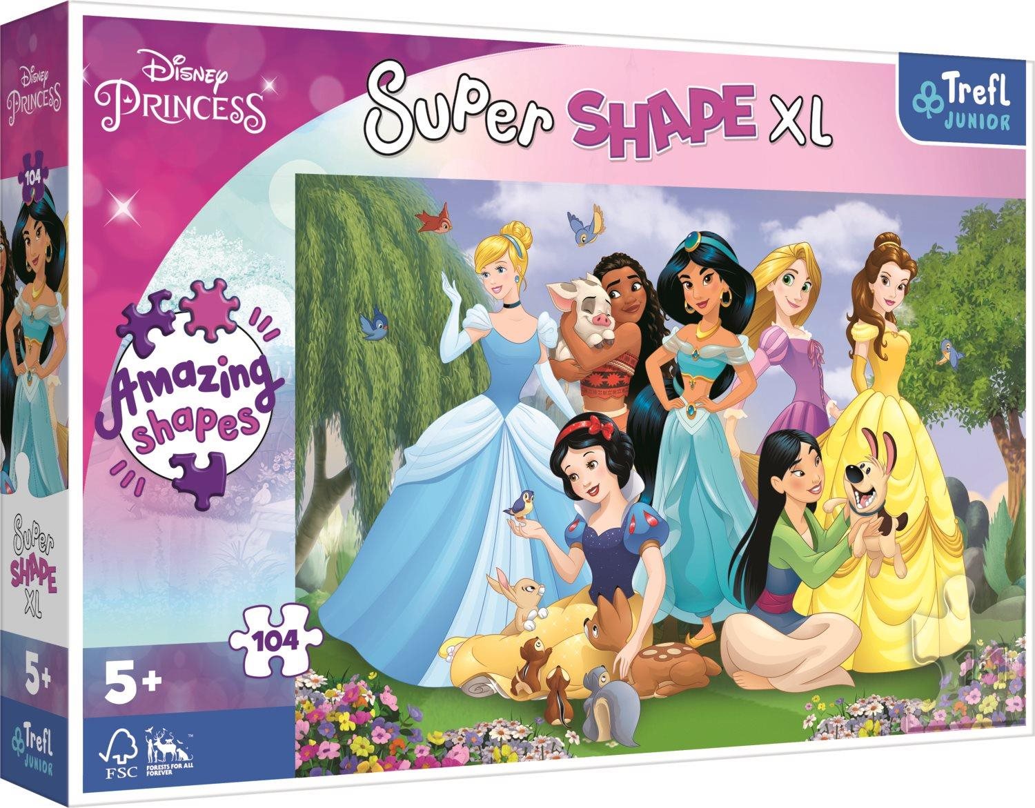 Trefl Puzzle Super Shape XL Disney princezny: V zahradě 104 dílků
