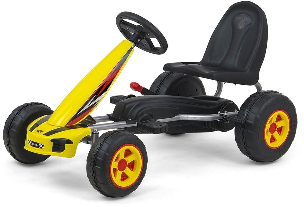 Milly Mally Dětská šlapací motokára Go-kart Viper žlutá